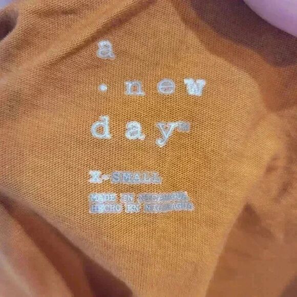 A New Day Women's Copper Cotton/Modal Jersey Knit Short Sleeve Cuffed T-Shirt - Picture 6 of 6